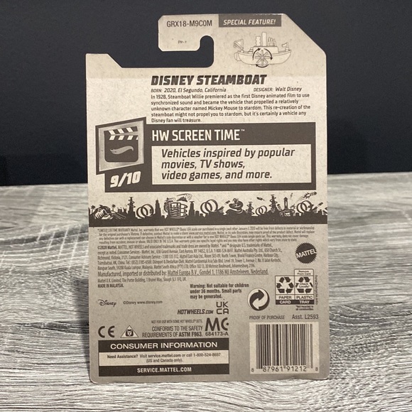 Hot Wheels | Screen Time #9 of 10: Disney Steamboat - 1:64 Scale - Picture 2 of 12
